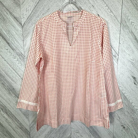 Brooks Brothers Pajama Set Womens Size Large Popover 2 Piece Polka Dot Cotton - Picture 5 of 7
